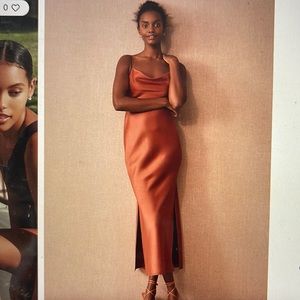 DISCONTINUED Cali Satin Charmeuse MIDI Dress from BHLDN